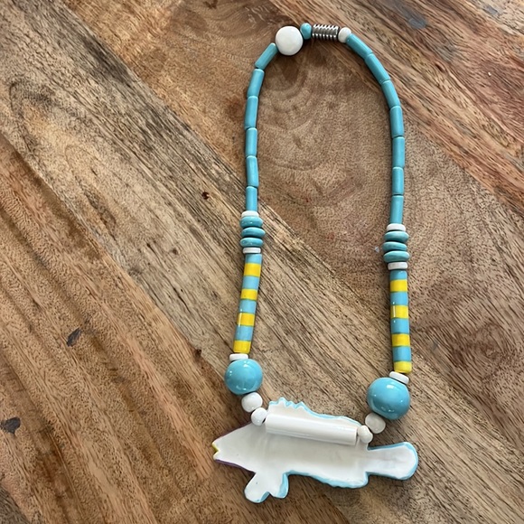 Vintage Ruby Z Ceramic Fish Necklace - Picture 4 of 4